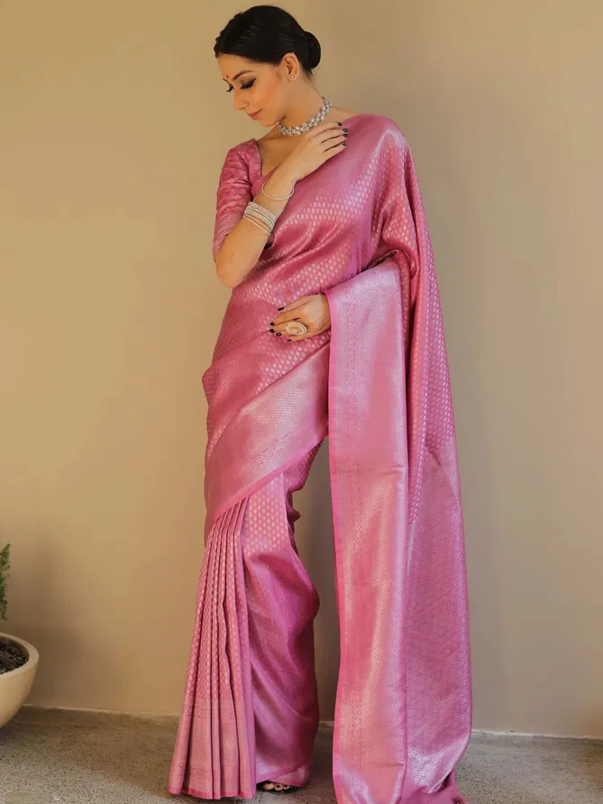 Pink Arya By Aab Soft Lichi Silk Party Wear Saree Orders In India